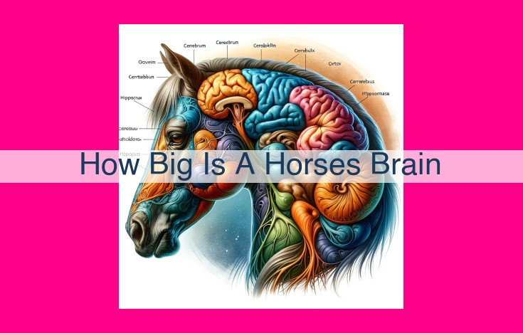 how big is a horses brain