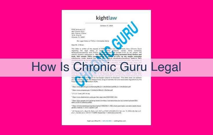 how is chronic guru legal