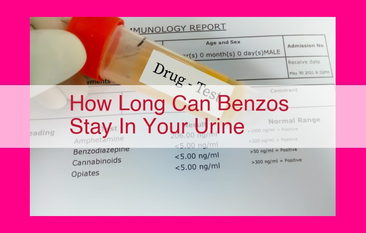 how long can benzos stay in your urine