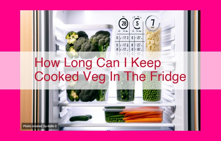 how long can i keep cooked veg in the fridge