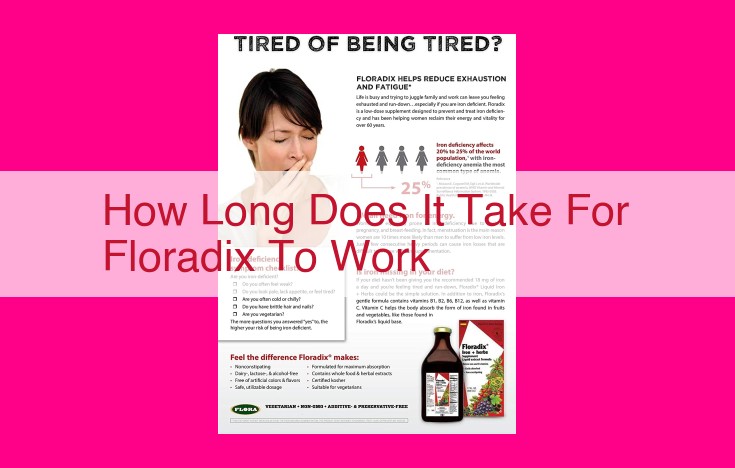 how long does it take for floradix to work