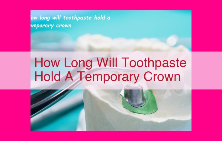 how long will toothpaste hold a temporary crown