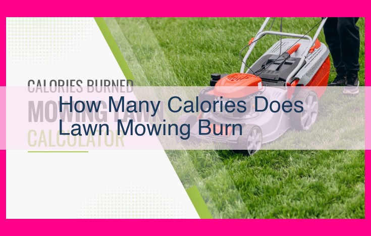 how many calories does lawn mowing burn