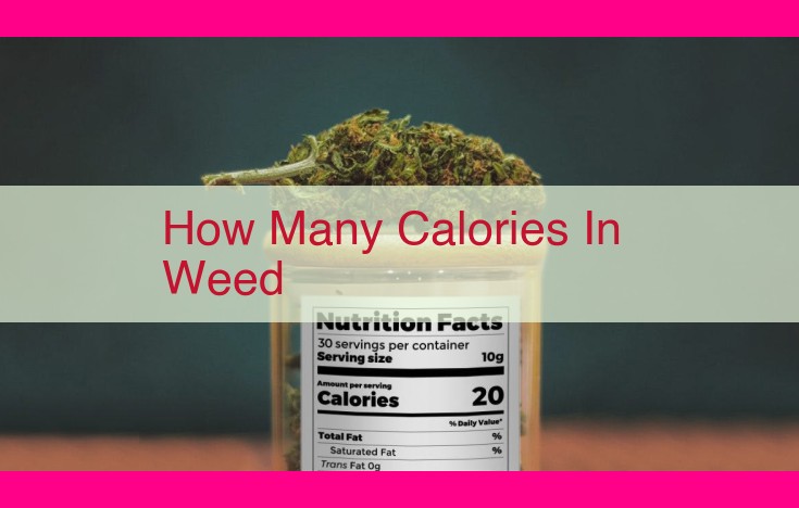 how many calories in weed