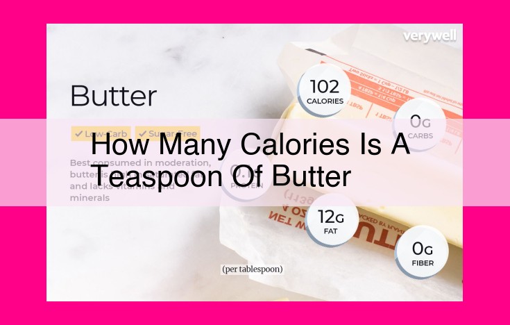 how many calories is a teaspoon of butter