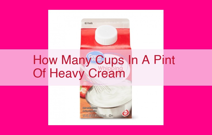 how many cups in a pint of heavy cream