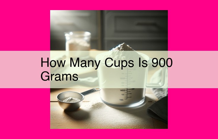 how many cups is 900 grams