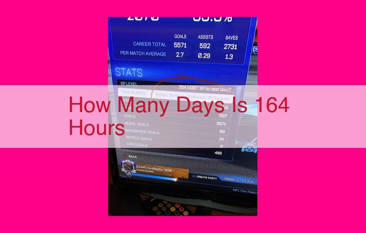 how many days is 164 hours