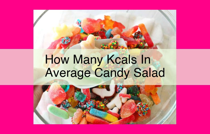 how many kcals in average candy salad