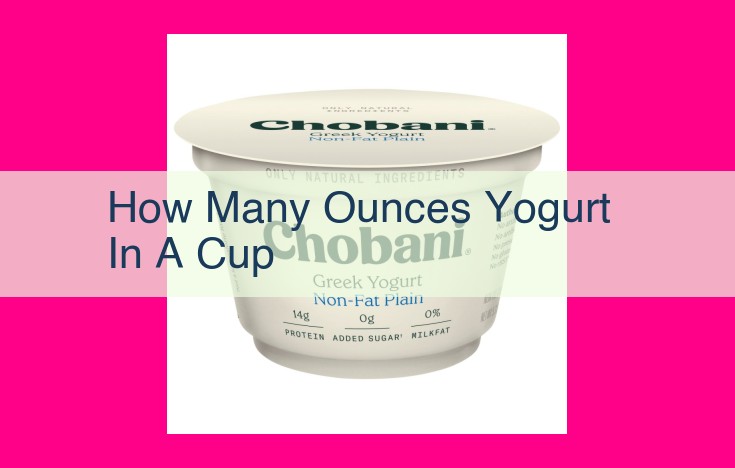 how many ounces yogurt in a cup