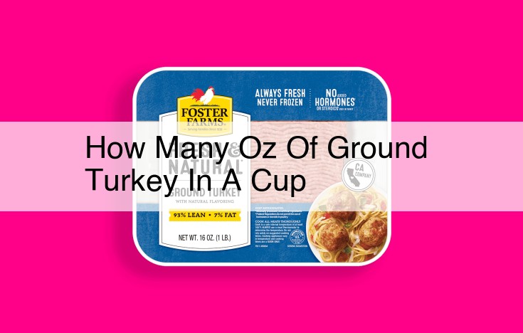 how many oz of ground turkey in a cup