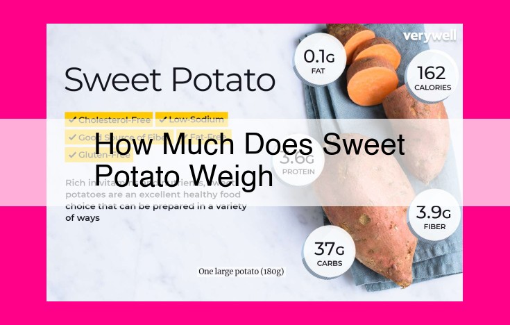 how much does sweet potato weigh