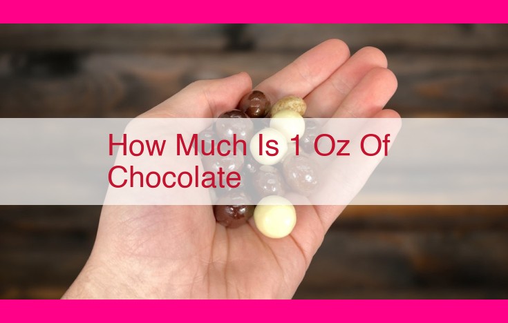 how much is 1 oz of chocolate