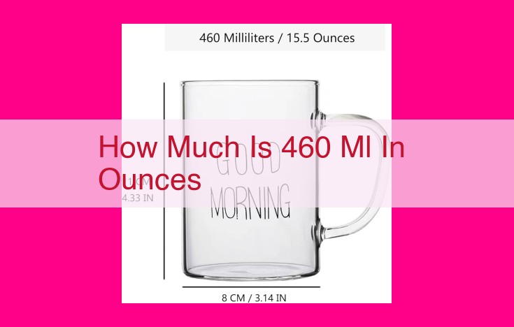 how much is 460 ml in ounces