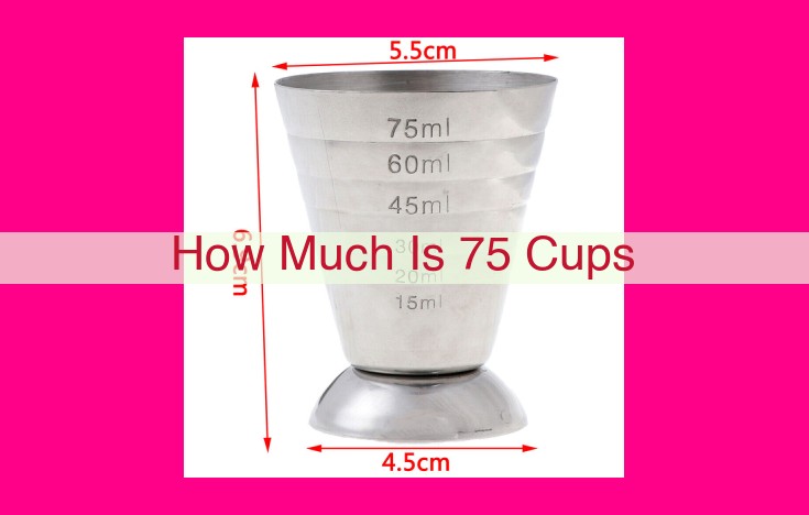 how much is 75 cups