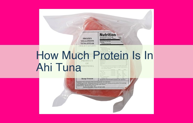 how much protein is in ahi tuna