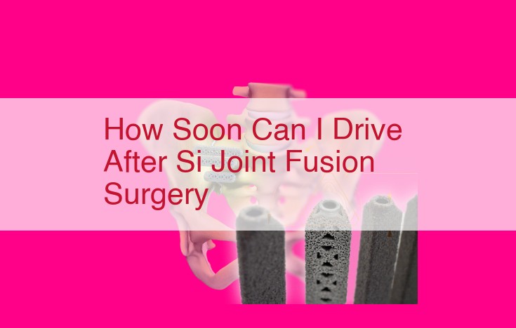 how soon can i drive after si joint fusion surgery