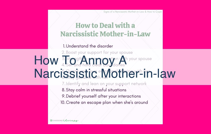 how to annoy a narcissistic mother-in-law