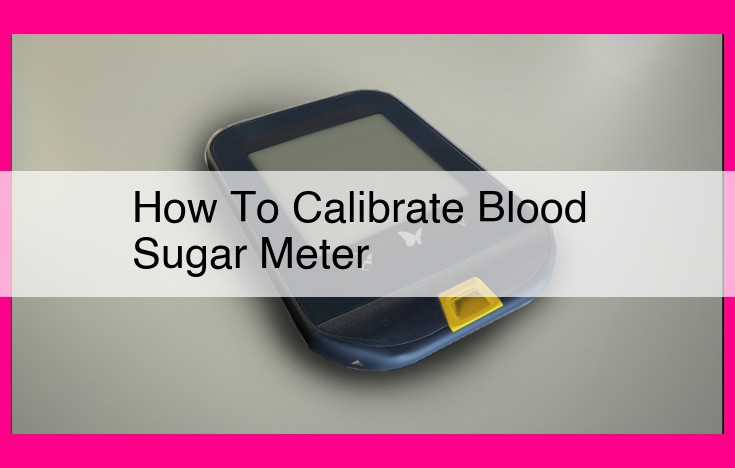 how to calibrate blood sugar meter