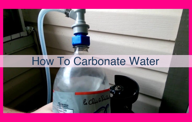 how to carbonate water