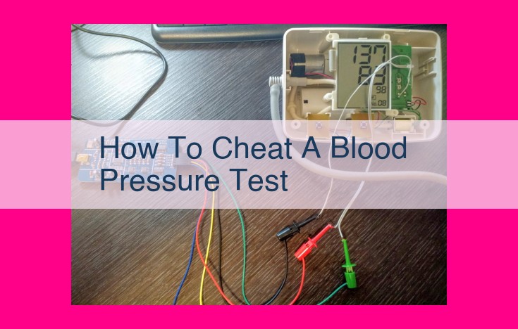 how to cheat a blood pressure test