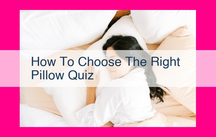 how to choose the right pillow quiz