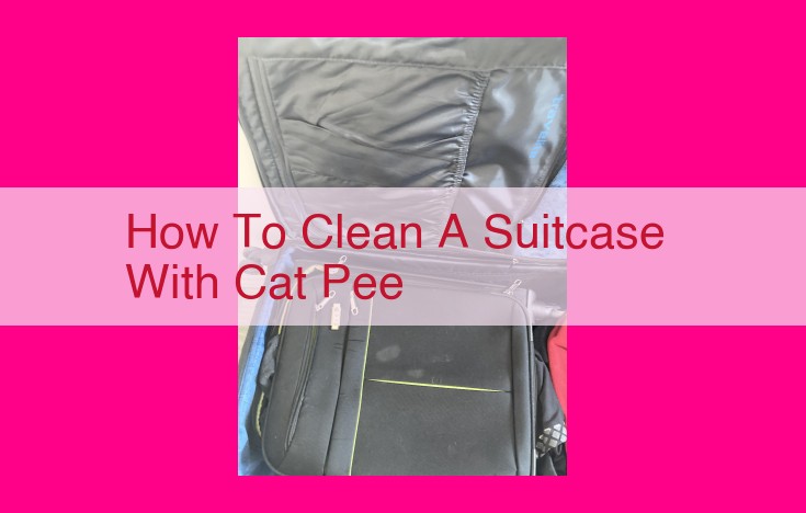 how to clean a suitcase with cat pee