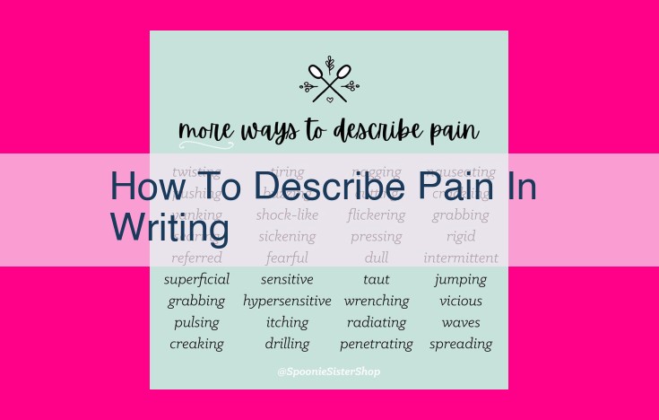 how to describe pain in writing