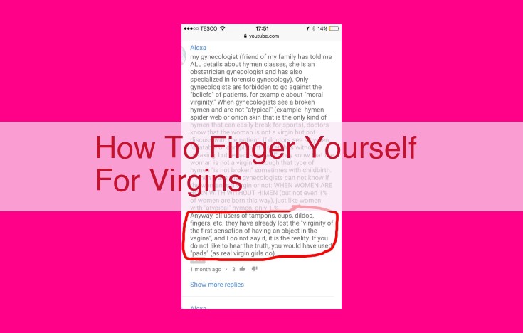 how to finger yourself for virgins