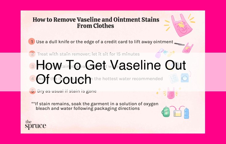 how to get vaseline out of couch