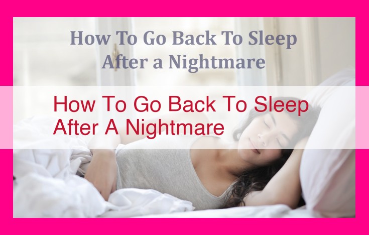 how to go back to sleep after a nightmare