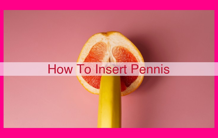 how to insert pennis