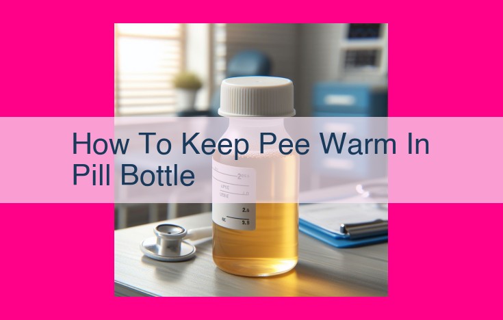 how to keep pee warm in pill bottle