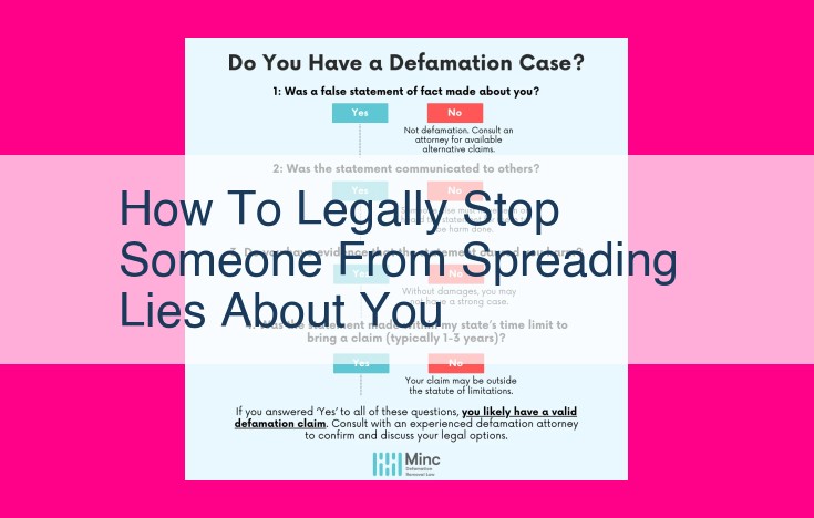 how to legally stop someone from spreading lies about you