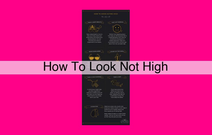 how to look not high