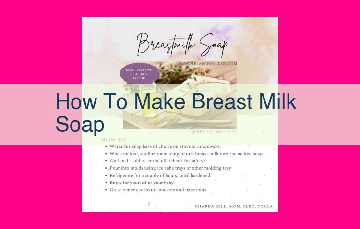 how to make breast milk soap