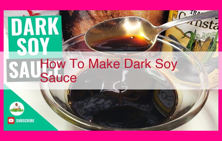 how to make dark soy sauce