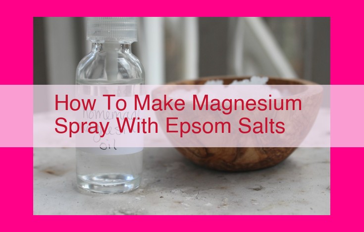 how to make magnesium spray with epsom salts