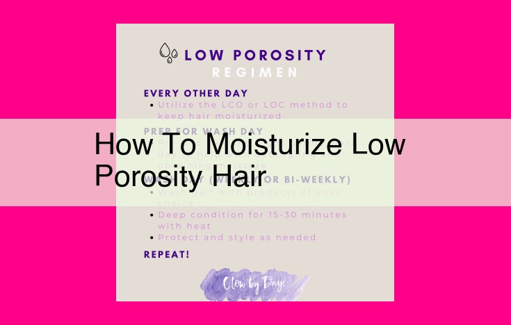 how to moisturize low porosity hair