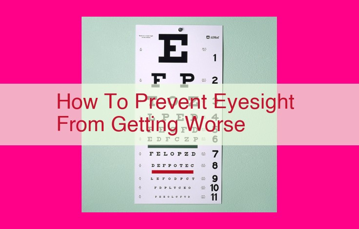 how to prevent eyesight from getting worse