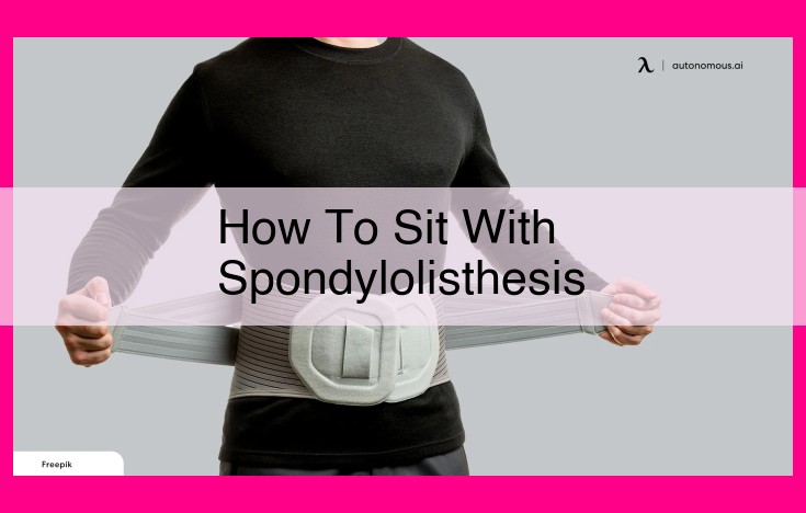 how to sit with spondylolisthesis