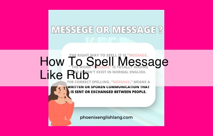 how to spell message like rub