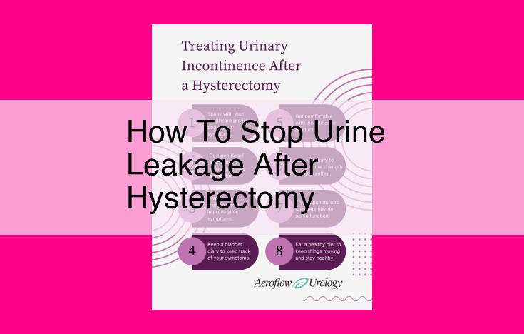 how to stop urine leakage after hysterectomy