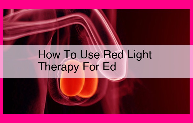 how to use red light therapy for ed