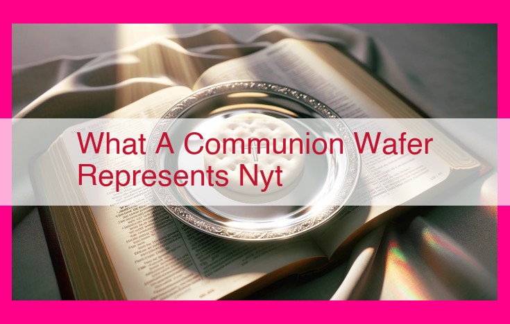 what a communion wafer represents nyt