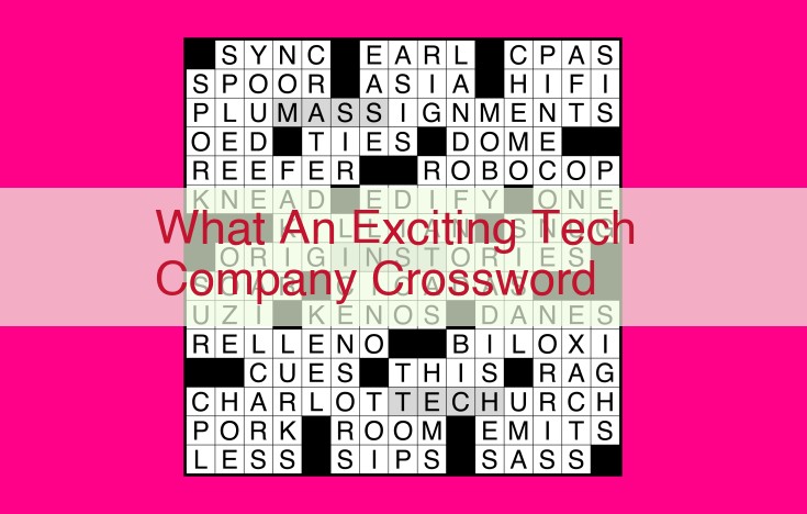 what an exciting tech company crossword