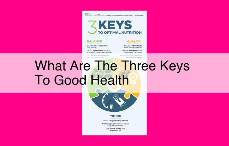 what are the three keys to good health