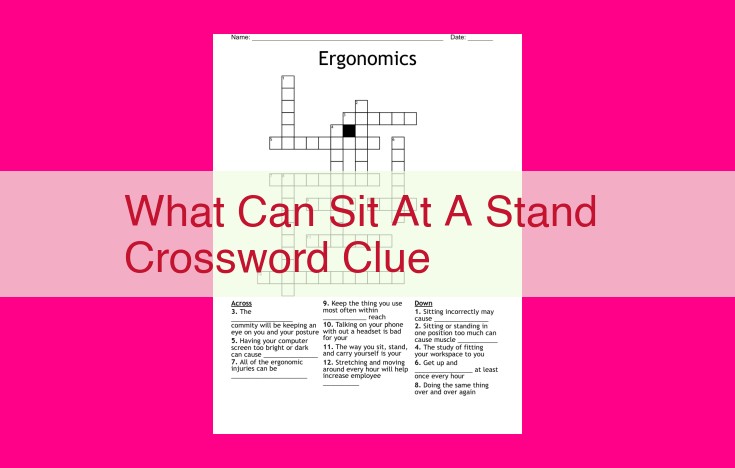 what can sit at a stand crossword clue