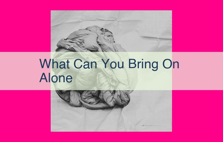 what can you bring on alone