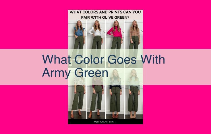 what color goes with army green